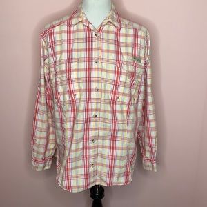 Columbia Plaid Performance Fishing Gear Button Down